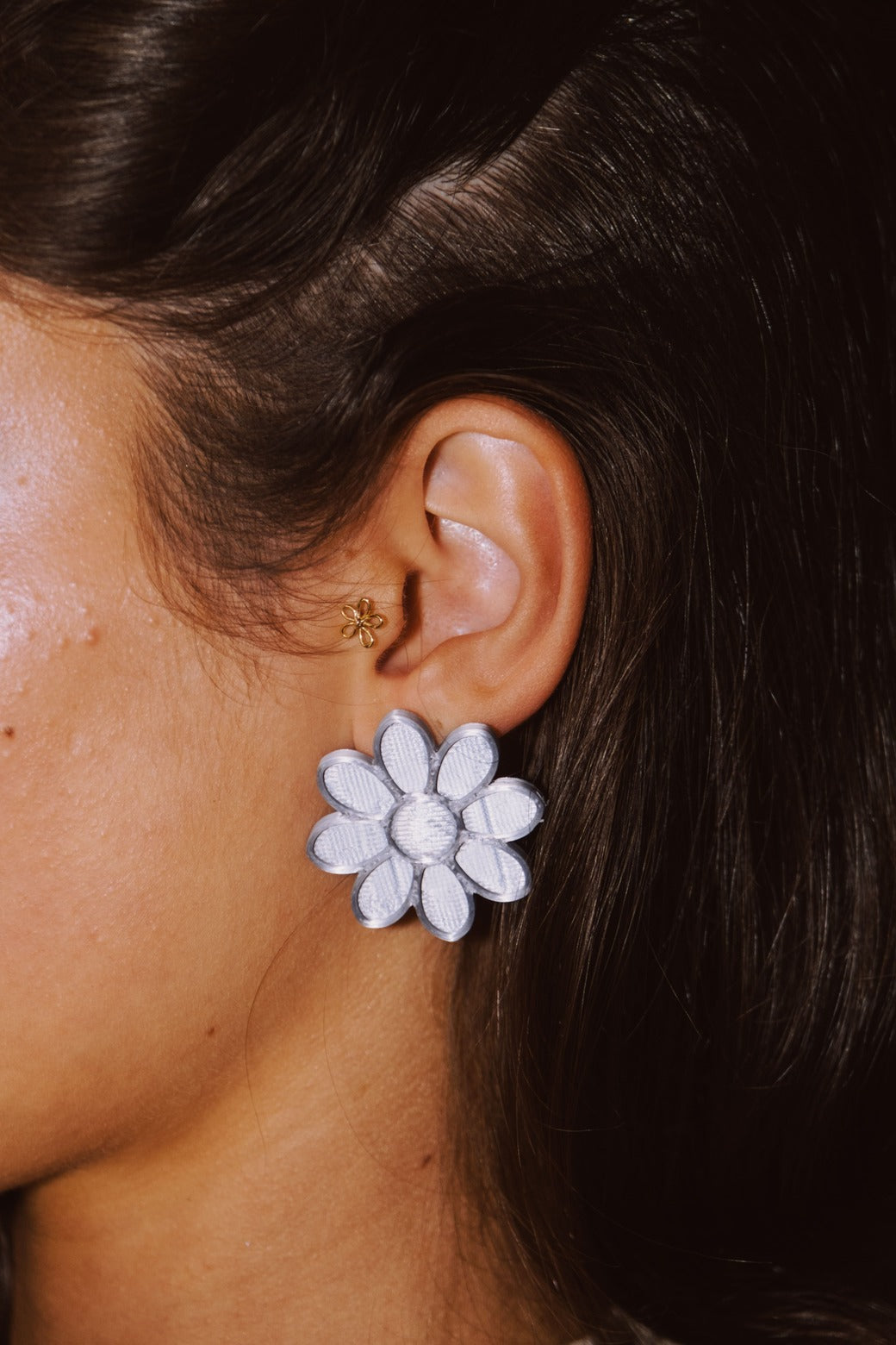 PENDIENTES FUNGIA PLATEADAS