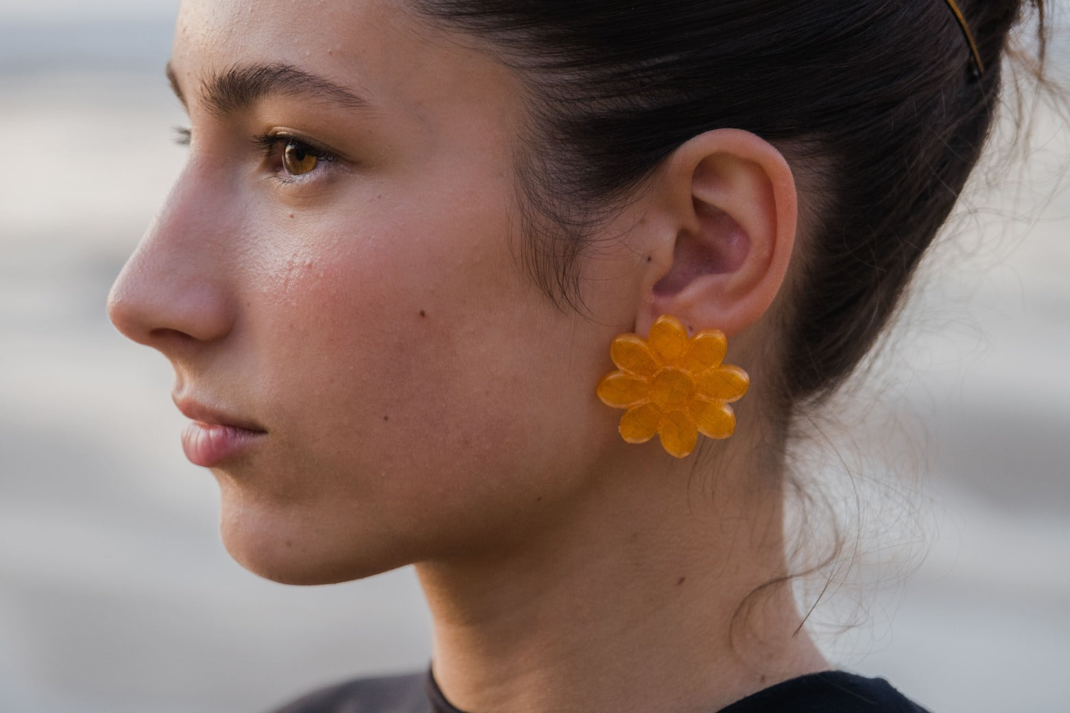 PENDIENTES FUNGIA NARANJA