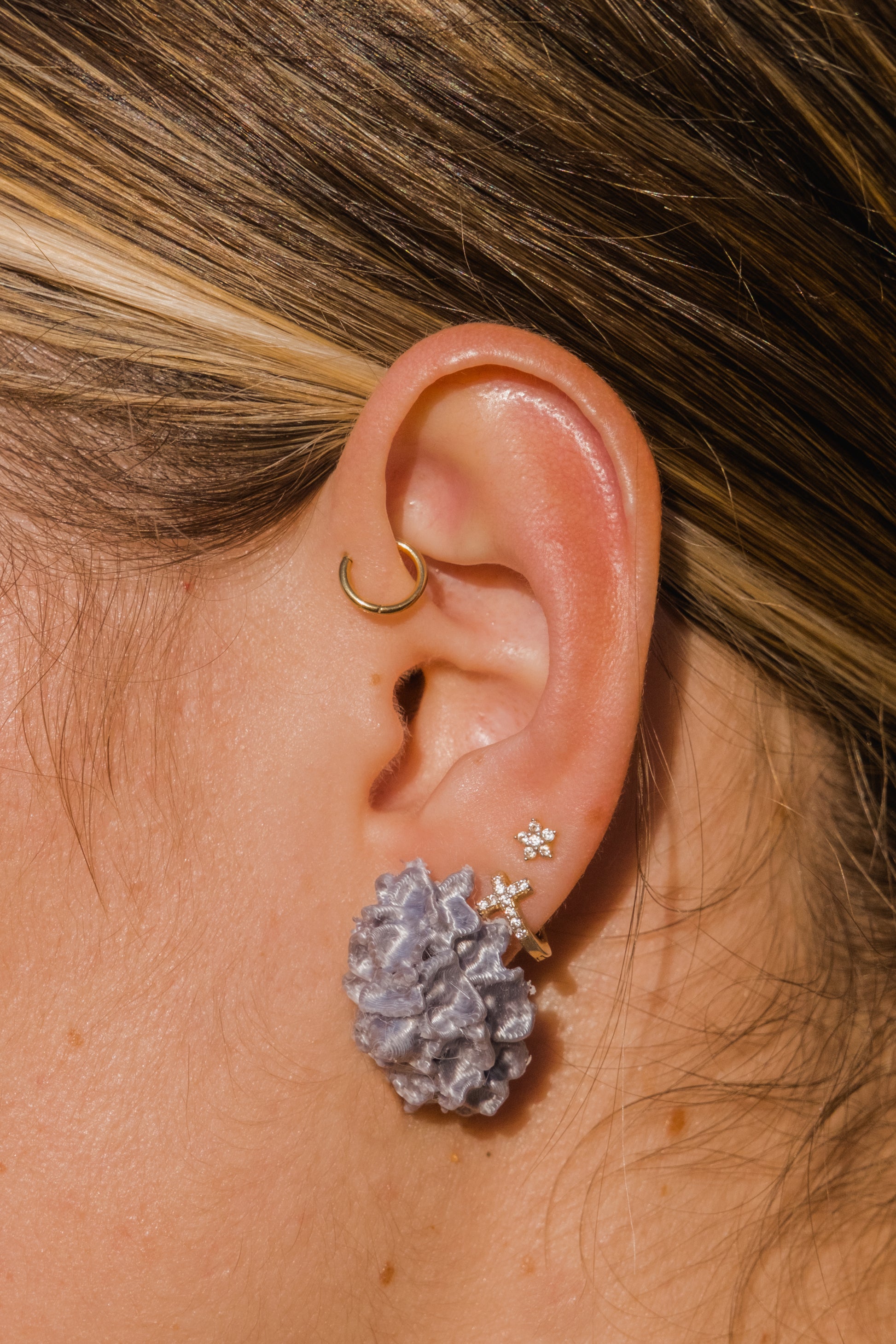 PENDIENTES AKROPORA PLATEADAS M