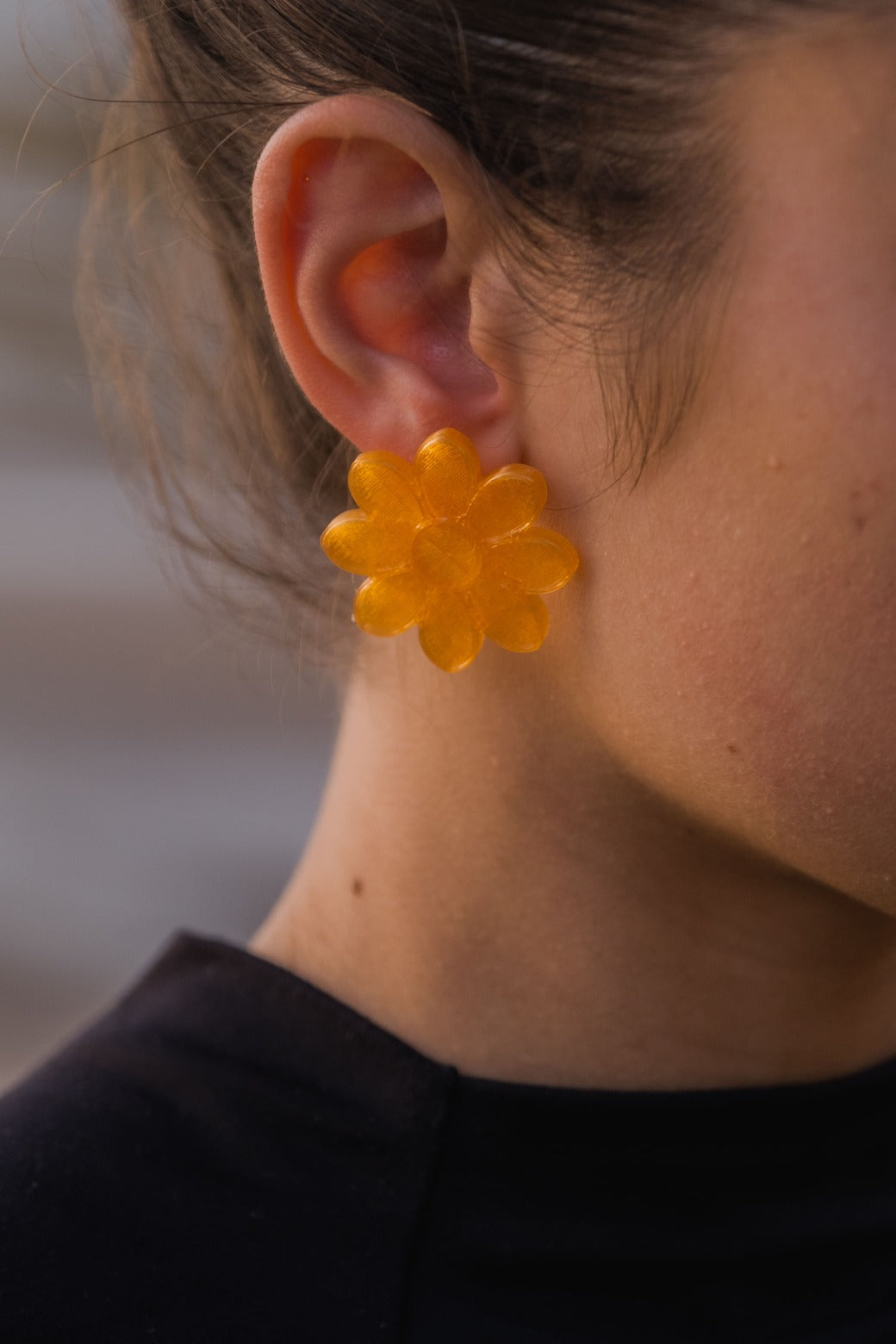 PENDIENTES FUNGIA NARANJA